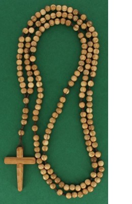 Rosaire en bois d’olivier   (quinze dizaines)