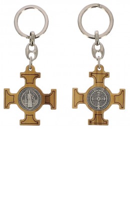 Porte-clés croix Saint Benoît